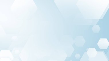 Altıgen geometrik beyaz desen parlak sağlık ve teknoloji geçmişi. Soyut grafik dijital gelecek bilim konsept tasarımı.