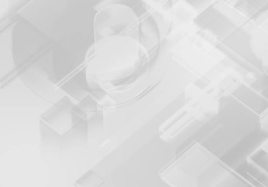 Soyut 3d beyaz gri renkli blok zinciri izometrik ve dijital bulut ağı teknoloji dokusu arka planı. 3d şifreleme sistemi kavramı.