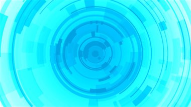 Daire şeklinde beyaz mavi parlak teknoloji yüksek teknoloji. Soyut grafik dijital gelecek konsept tasarımı.