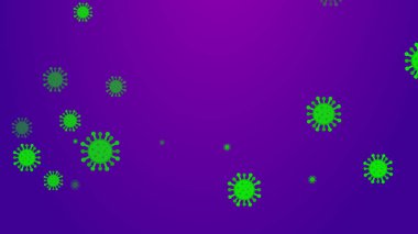 Coronavirus desenli afiş arkaplanı. Soyut sağlık hizmetleri Illustrasyon kavramı COVID-19.