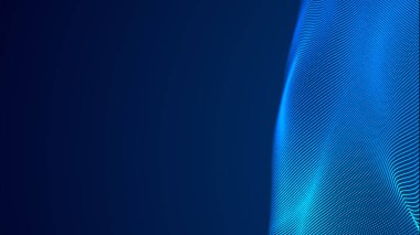 Nokta mavi dalga ışık ekran gradyan doku arkaplanı. Soyut teknoloji büyük veri dijital arkaplanı. 3d oluşturma.