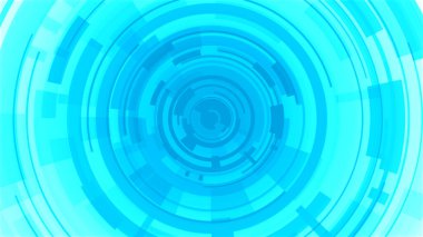 Daire şeklinde beyaz mavi parlak teknoloji yüksek teknoloji. Soyut grafik dijital gelecek konsept tasarımı.