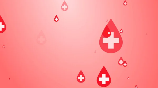 Salud Médica Cruzada Blanca Sobre Fondo Patrón Gota Sangre Roja —  Fotos de Stock