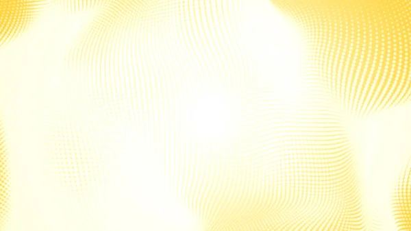 Pantalla Patrón Onda Color Amarillo Blanco Punto Abstracto Llevó Fondo — Foto de Stock