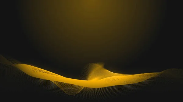 Tečka Zlatá Vlna Světlo Obrazovka Gradient Textury Pozadí Abstraktní Technologie — Stock fotografie