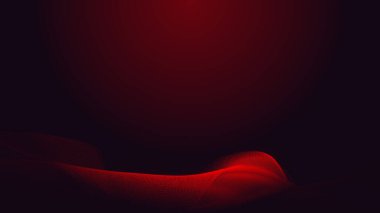 Nokta kırmızı mor dalga çizgisi açık renk gradyan koyu arkaplan. Soyut teknoloji büyük veri dijital arkaplanı. 3d oluşturma.