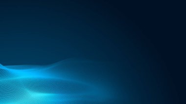 Nokta mavi dalga ışık ekran gradyan doku arkaplanı. Soyut teknoloji büyük veri dijital arkaplanı. 3d oluşturma.