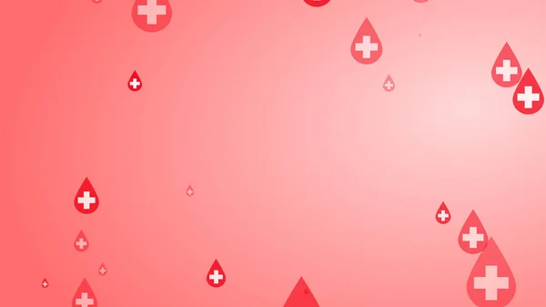 Medische Gezondheid Kruis Wit Rode Bloeddruppel Patroon Achtergrond Abstracte Gezondheidszorg — Stockfoto