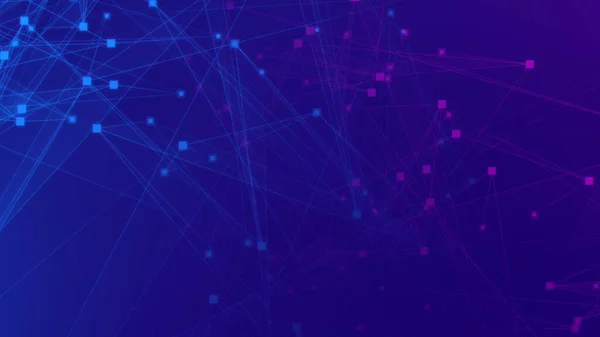 Абстрактная Фиолетово Синяя Технологическая Сеть Полигона Технологическим Фоном Подключения Абстрактные — стоковое фото