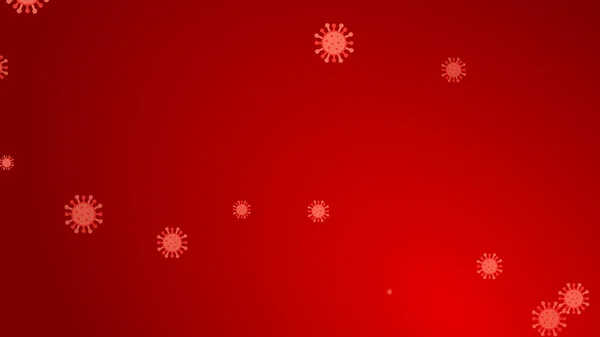 Coronavirus Sfondo Rosso Banner Modello Abstract Healthcare Concetto Illustrazioni Covid — Foto Stock