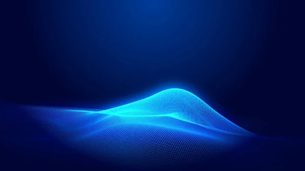 Fondo Textura Degradado Pantalla Luz Onda Azul Punto Tecnología Abstracta — Foto de Stock