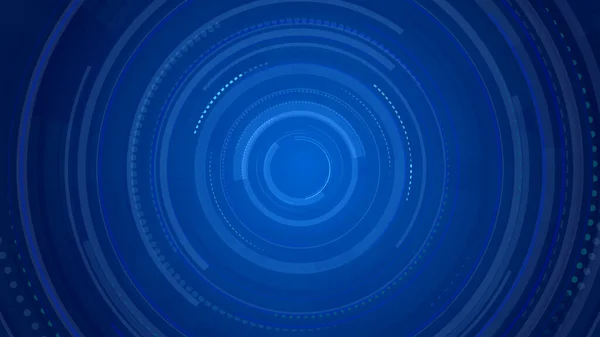 Okrągły Niebieski Neon Technologii Światła Tech Ciemne Tło Streszczenie Graficznego — Zdjęcie stockowe