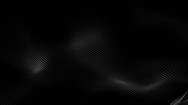 Nokta beyaz dalga teknolojisi dokusu. Soyut büyük veri dijital konsepti. 3d oluşturma.