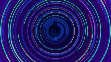 Neon hatları teknolojisi yüksek teknoloji mavi arka plan. Soyut grafik dijital gelecek konsept tasarımı.