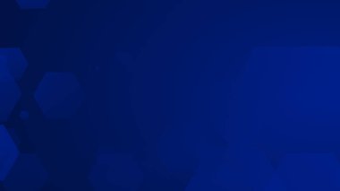 Altıgen geometrik mavi şablon teknolojisi yüksek teknolojili koyu arkaplan. Soyut grafik dijital gelecek bilim konsept tasarımı.