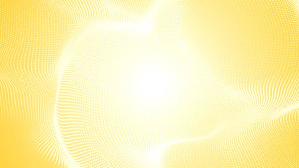 Abstract Dot White Yellow Color Wave Pattern Screen Led Light — Stock Photo, Image