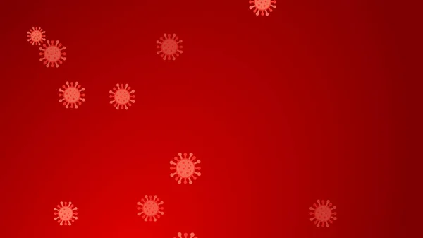 Coronavirus Sfondo Rosso Banner Modello Abstract Healthcare Concetto Illustrazioni Covid — Foto Stock