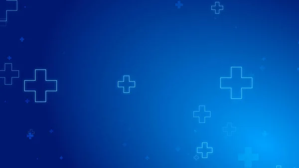 Медицинское Здоровье Синий Крест Неоновый Свет Формы Рисунка Фон Абстрактная — стоковое фото