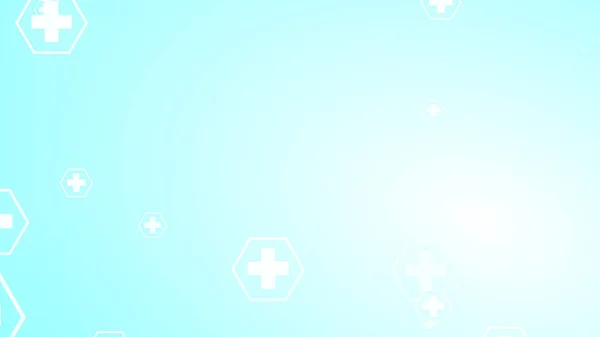 Шестикутний Хрест Геометричний Білий Візерунок Медичний Яскравий Синьому Фоні Анотація — стокове фото