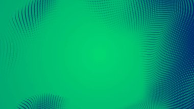 Nokta yeşil dalga ışık ekran gradyan doku arka planı. Soyut teknoloji büyük veri dijital arkaplanı. 3d oluşturma.