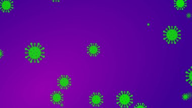 Coronavirus desenli afiş arkaplanı. Soyut sağlık hizmetleri Illustrasyon kavramı COVID-19.