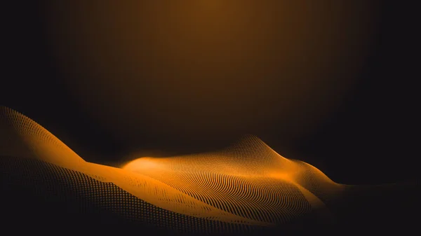 Ponto Laranja Onda Luz Tela Gradiente Textura Fundo Tecnologia Abstrata — Fotografia de Stock