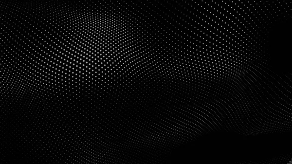 Dot Λευκό Μαύρο Κύμα Τεχνολογία Φόντο Υφή Αφηρημένη Μεγάλη Ψηφιακή — Φωτογραφία Αρχείου