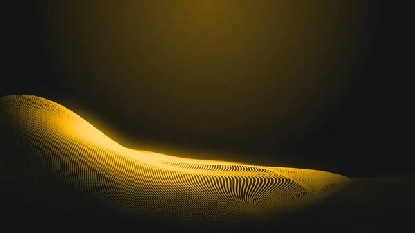 Fondo Textura Degradada Pantalla Luz Onda Dorada Dot Tecnología Abstracta — Foto de Stock