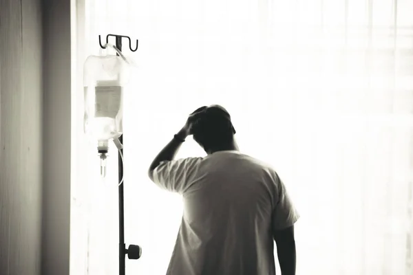 Θολή Μαλακή Εικόνες Του Ανδρικού Ασθενούς Είναι Τόνισε Από Την — Φωτογραφία Αρχείου