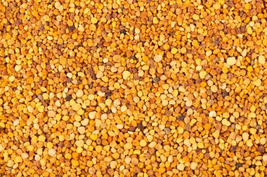 Flower polen taneleri arka planda. Arı poleni ya da perga yığını