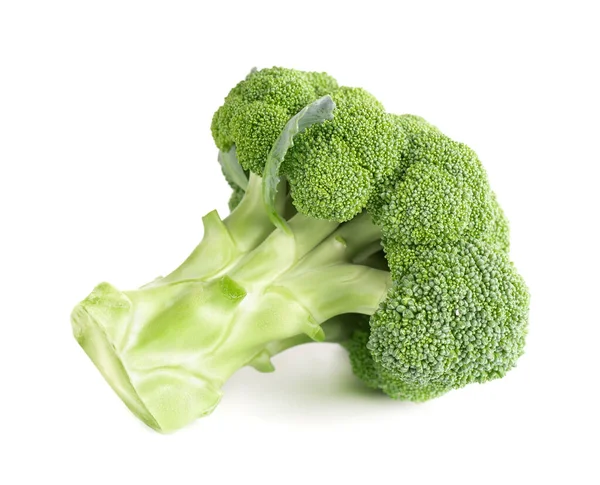 Broccoli Isolated White Background Raw Green Broccoli Vegetable Close — Stock Photo, Image