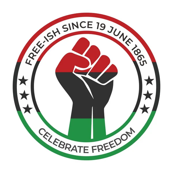 Juneteenth Day Celebration Freedom Emancipation Day June African American History — Stock Vector