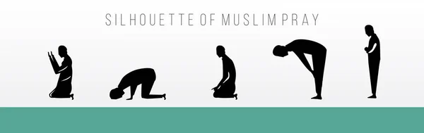 Müslüman Duası 'nın illüstrasyon grafik vektörü, namaz pozisyonu vektörü, Müslüman adam vektörü, Müslüman dua eden adam, vektör illüstrasyonu.