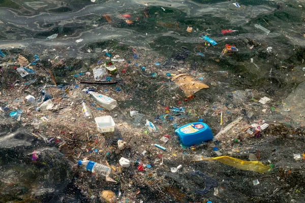 Lixo Mar Poluição Ambiental — Fotografia de Stock