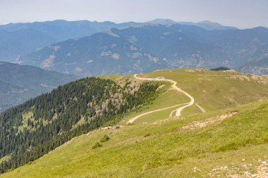 Karadeniz 'in yemyeşil doğasıyla harika bir plato manzarası var, Gumushane.