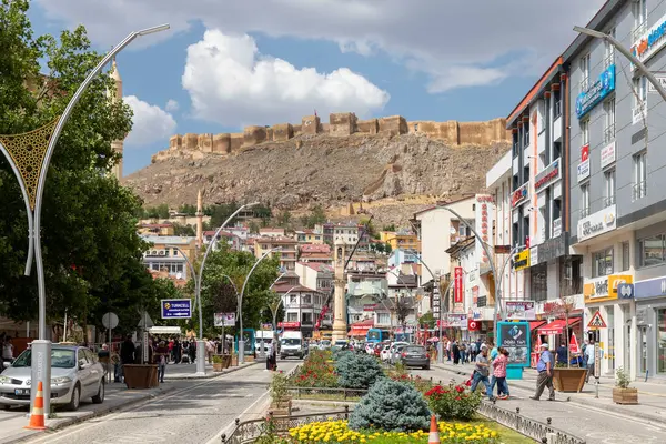 Torre Histórica Del Reloj Centro Bayburt Julio 2021 Bayburt Turquía —  Fotos de Stock