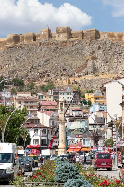 Torre Histórica Del Reloj Centro Bayburt Julio 2021 Bayburt Turquía —  Fotos de Stock