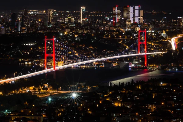 Puente Del Bósforo Con Nuevo Nombre Puente Los Mártires Del — Foto de Stock