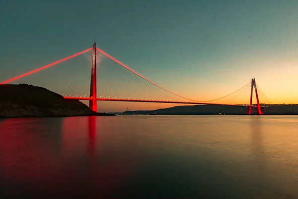 Мост Явуз Султан Селим Стамбул Турция — стоковое фото