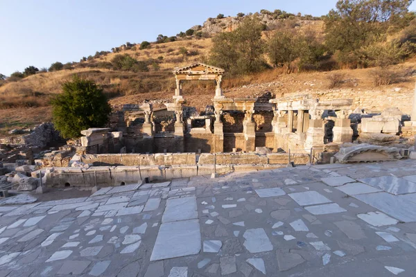 Rovine Celsius Biblioteca Nella Città Antica Efeso Turchia Una Bella — Foto Stock