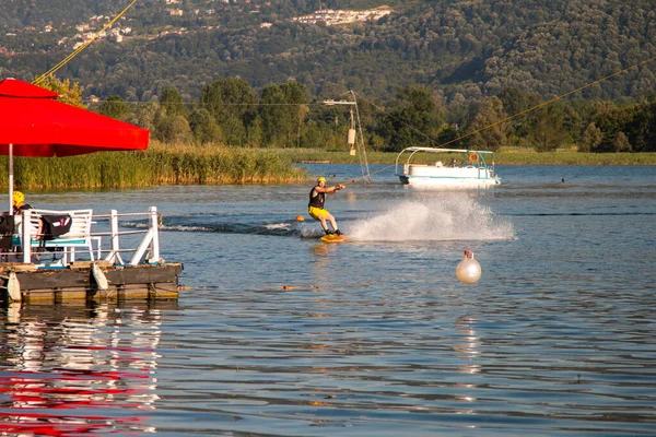 Persone Che Praticano Sport Nel Lago Sapanca Luglio 2018 Sakarya — Foto Stock