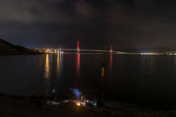 Osmangazi Bridge Izmit Kocaeli Turkey Найдовший Міст Туреччині Четвертий Довжиною — стокове фото