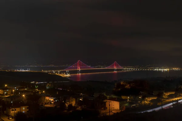 Osmangazi Bridge Izmit Kocaeli Turkey Найдовший Міст Туреччині Четвертий Довжиною — стокове фото