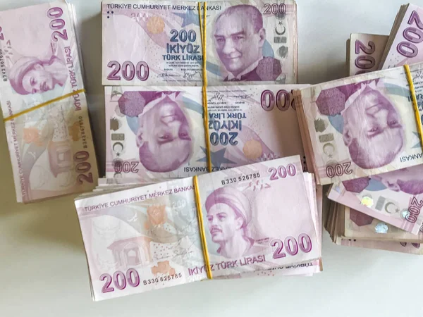 Lira Turca Dinheiro Turco Turkish Turk Parasi Lira — Fotografia de Stock