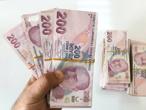 Lira Turca Dinheiro Turco Turkish Turk Parasi Lira — Fotografia de Stock