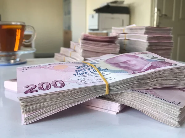 Lira Turca Dinheiro Turco Turkish Turk Parasi Lira — Fotografia de Stock