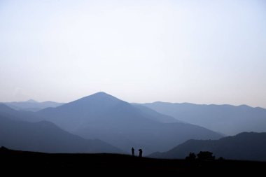 Karadeniz 'in Gumushane bölgesindeki Zigana dağ manzarası