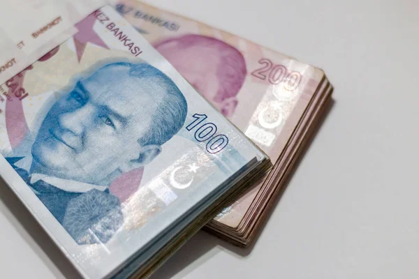 Lira Turca Dinheiro Turco Turkish Turk Parasi Lira — Fotografia de Stock