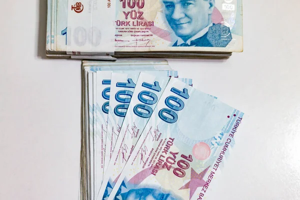 Lira Turca Dinheiro Turco Turkish Turk Parasi Lira — Fotografia de Stock