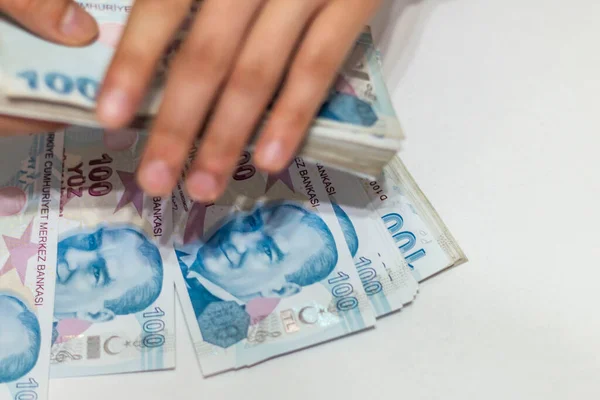 Turkisk Lira Turkiska Pengar Turkisk Turk Parasi Lira — Stockfoto